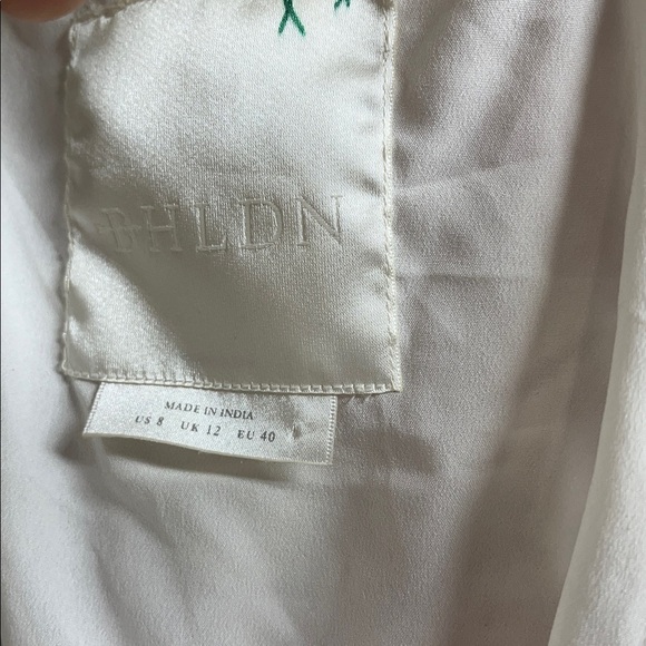 BHLDN Lou Lou Halter Size 8 New with Tags Elegant White Floral Halter Dress - Picture 8 of 8